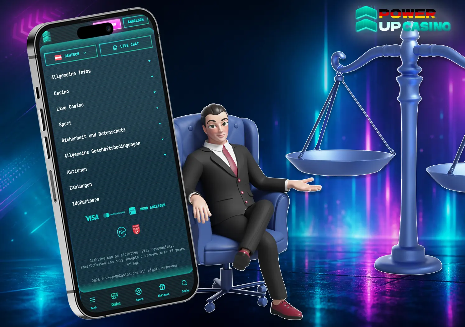 Online-Casino-Lizenz und Sicherheit mit rechtsgültigen Symbolen
