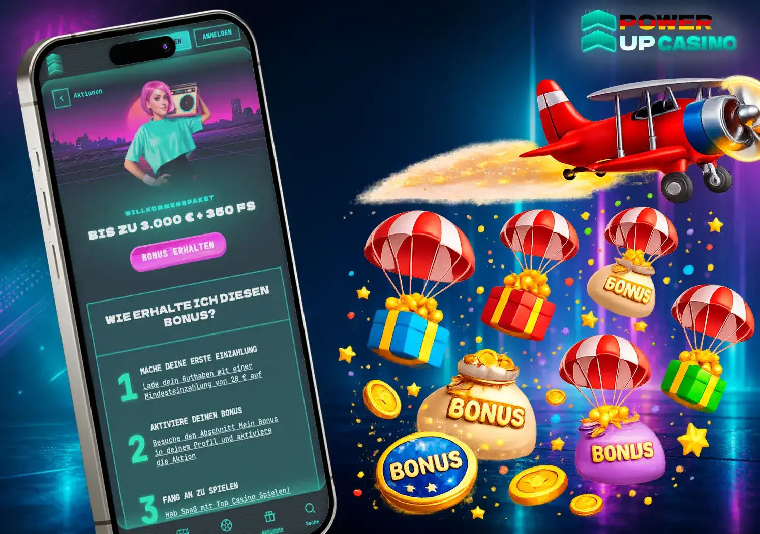 Casino-Willkommensbonus bis zu 3.000 € und Freispiele auf Ihrem Smartphone